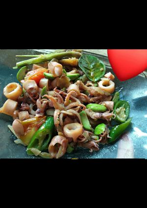 Foto resep Cumi asin pete
