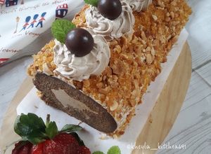 Foto resep Mocca Nougat Roll Cake