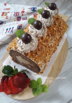 Foto resep Mocca Nougat Roll Cake