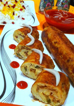 عکسی از دستور رولت مرغ