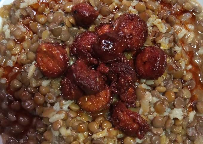 Lentejas con longaniza Receta de Cathy Thomas- Cookpad