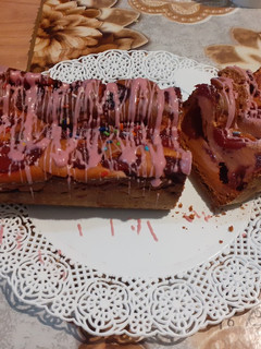 Una foto de Budín de Yogurt con Frutilla Saludable🍓🥧🙈