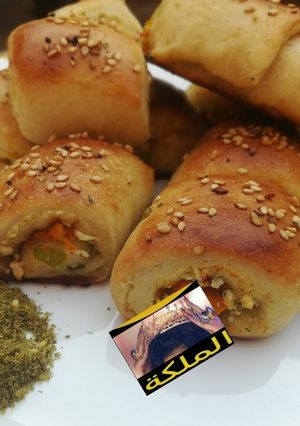 صورة لوصفة فطيره الجبنه والخضار والزعتر 👌