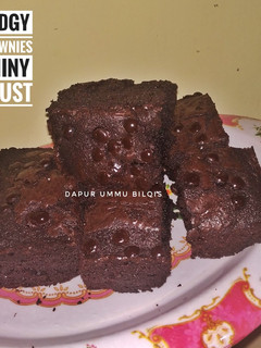 Foto resep Fudgy Brownies Shiny Crust