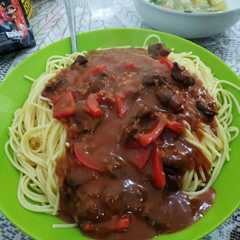 Foto resep Spageti daging