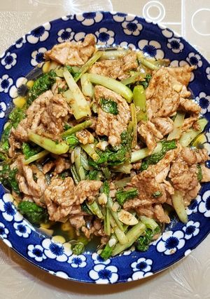 青菜沙茶豬肉 的食譜成品照片