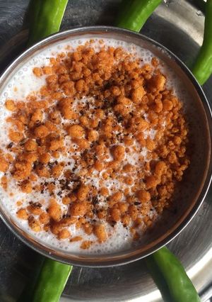 A picture of Boondi raita.