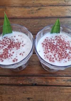 Foto resep Bubur Sagu Mutiara Merah Putih 🇮🇩❤️🤍 Kuah Santan Gurih Manis