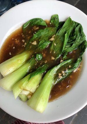 Foto resep Pokcay garlic ala resto duck king