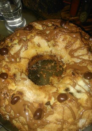 Una foto de Torta de nueces y chocolate sin manteca en licuadora