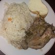 Pollo al vino con espinaca