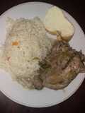 Pollo al vino con espinaca