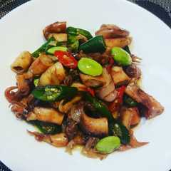 A picture of Tumis Pete ala Chef Restu.