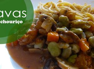 Foto de Favas Com chouriço (versão vegan)