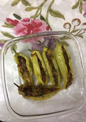 A picture of Stuffed mulag (mirchi)chilli.