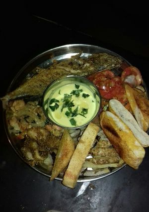A picture of Rawa King Fish with Home=Made Cheese.