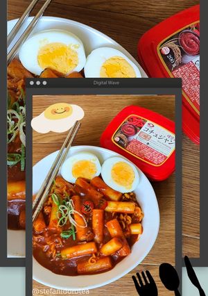 Foto resep Spicy Rabokki (Ramen Tteokbokki) 🔥