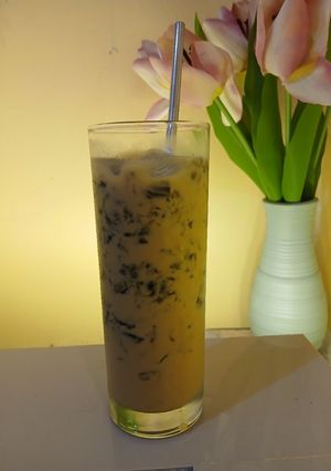 Foto resep Roasted Milk Tea With Grass Jelly