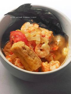 Foto resep Sop udang tahu