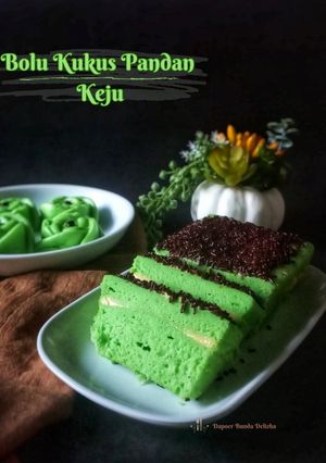 Foto resep (010).Bolu Kukus Pandan Keju