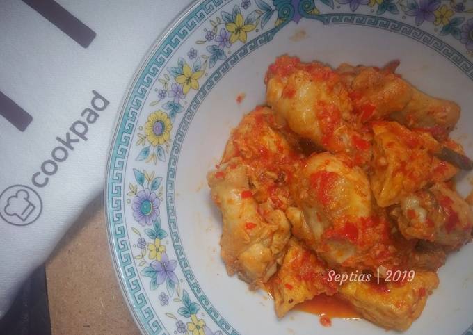 Balado Tahu dan Sayap Ayam