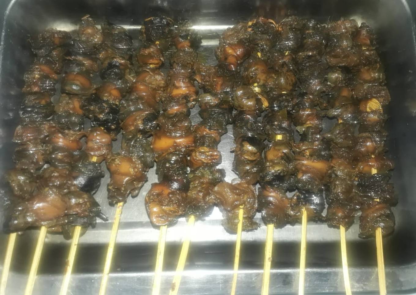 Sate keong bumbu bacem