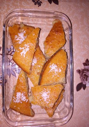 صورة لوصفة بسبوسه شهيه