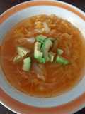 Sopa de col y Chile wero para desinflamar el estómago
