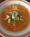 Sopa de col y Chile wero para desinflamar el estómago