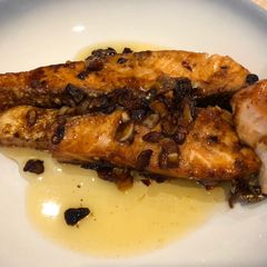 A picture of Salmon teriyaki.