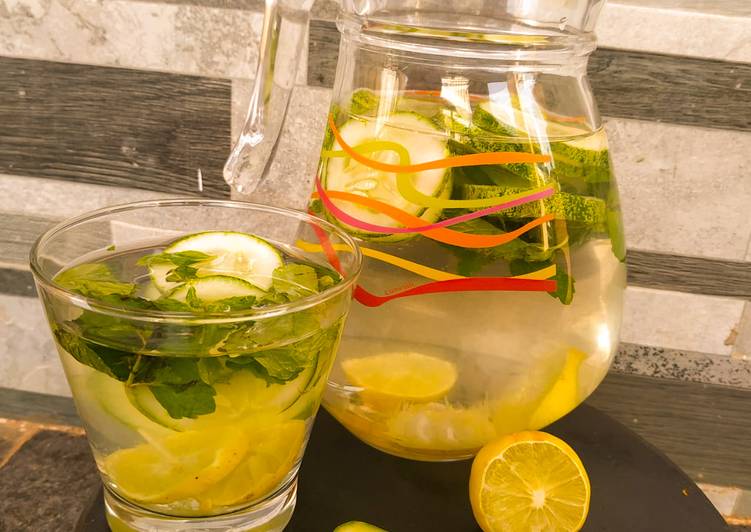 Lemon and cucumber detox water