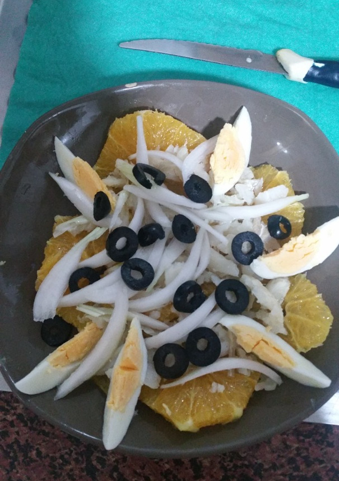 Una foto de Remojón Granadino (Ensalada de naranja y bacalao)