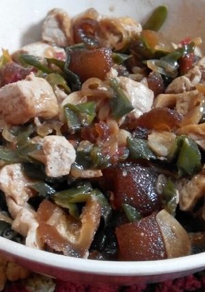 Foto resep Oseng kikil cabe ijo
