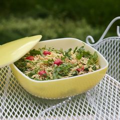 A picture of Orzo Salad with Tuna & Chickpeas.