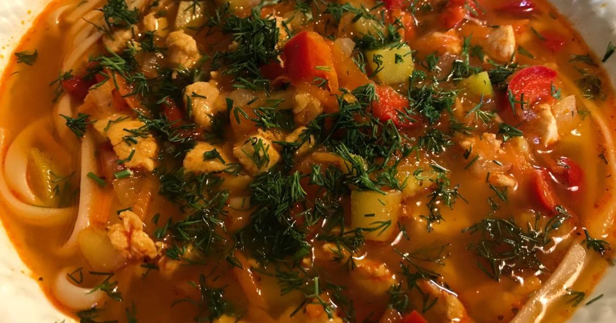 Как готовить суп лагман в домашних условиях рецепт с фото из курицы