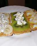 Snack con salmas y crema de cacahuate