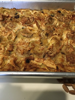 Una foto de Budín de pan sin lactosa, de manzana y banana