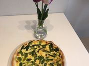 Una foto di quiche ai porri