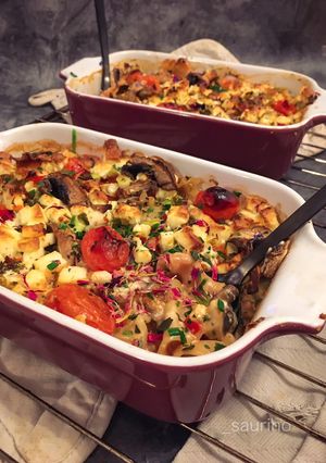 Feta Pasta mit Gemüse Rezepthauptbild