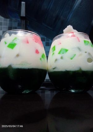 Foto resep Es teler dg sirup telang,ala mamak KIBI