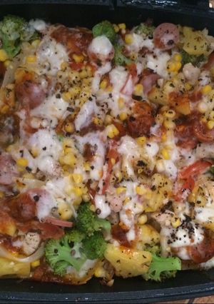 Foto resep Pizza kentang with hawaian topping