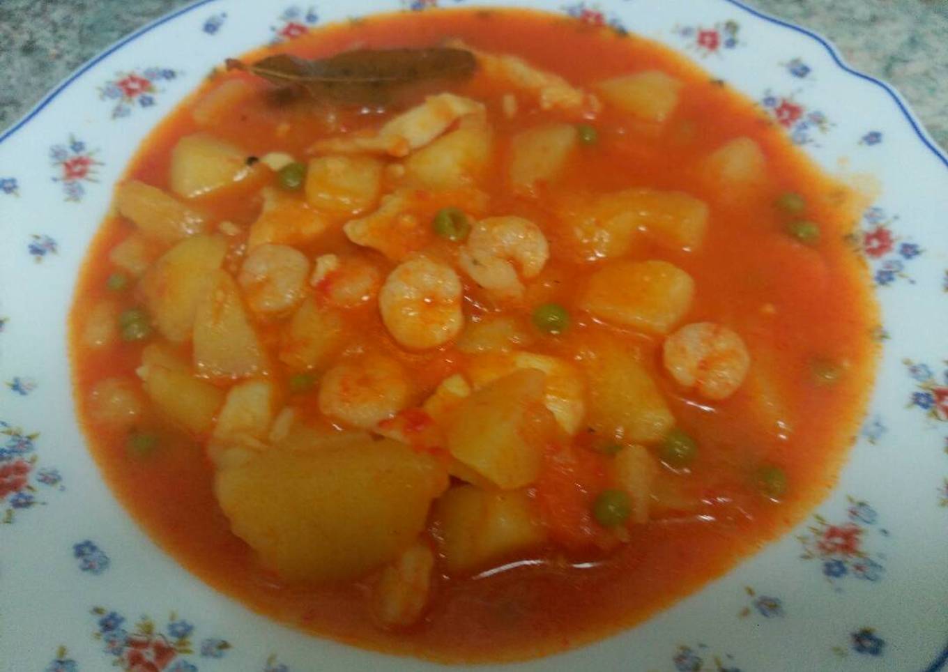 Guiso de patatas Marinero, Thermomix