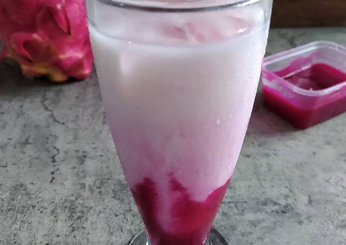 Resep Korean Dragon Fruit Milk Dr Kulit Buah Naga Oleh Ella Hadibroto Cookpad