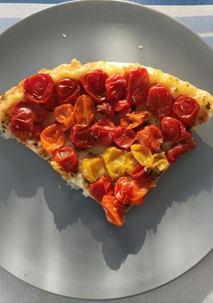 Une photo de Tatin de tomates cerises persillé