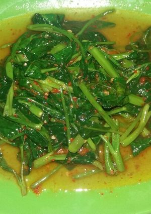 Foto resep Tumis kangkung cabe merah (pedas)