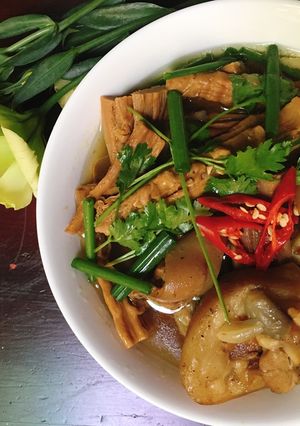Hình của món Măng Hầm Giò Heo.