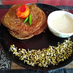 Sprout moong pancake A picture of Sprout moong pancake.