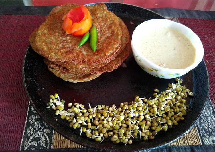 Recipe of Quick Sprout moong pancake