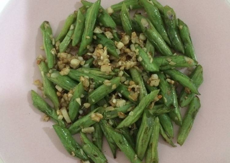 Cara mudah Menyiapkan Tumis buncis bakar, Menggugah Selera
