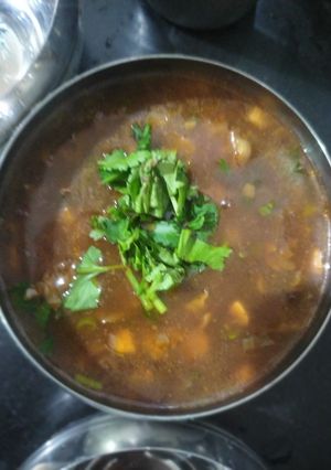 A picture of Manchow soup.